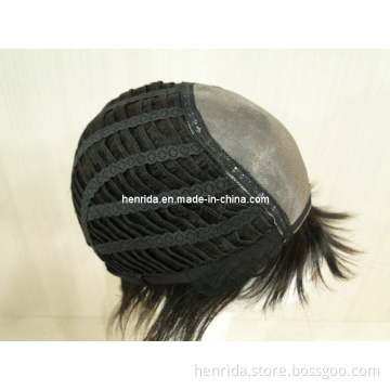 Mono Top Wig, Half Hand-Tied Wig